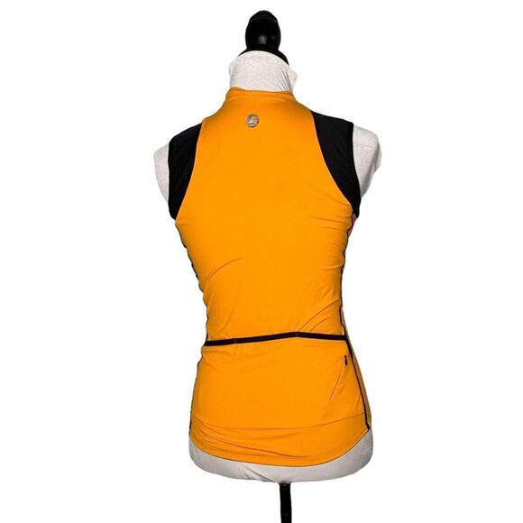 Active Angelz Full Zip Sleeveless Cycle Top Yellow Black Size Medium - Picture 3 of 7